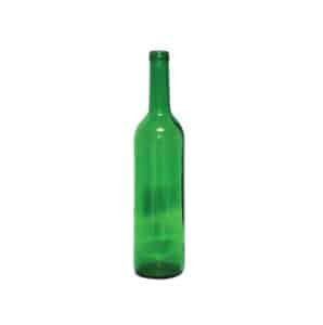ขวดไวน์ ปากคอร์ก 750 ml - สีเขียวมรกต