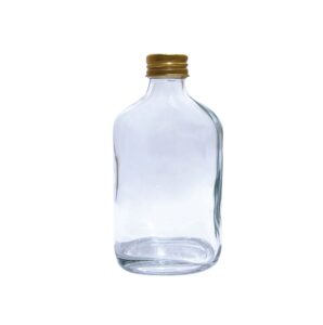 ขวดเหล้าแก้วใส ปากเกลียว 200 ml - ทรงแบบกั๊ก