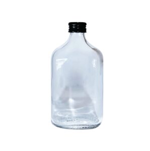 ขวดเหล้าแก้วใส ปากเกลียว 250 ml - ทรงแบบกั๊ก