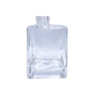 ขวดเหล้าแก้วใส ปากคอร์ก 300 ml - ทรงเหลี่ยมแบน