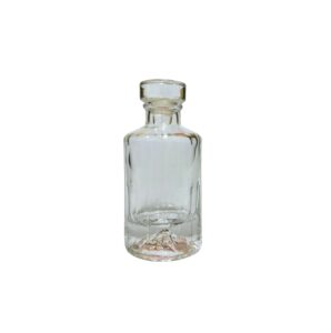 ขวดเหล้า ปากคอร์ก 100 ml - ทรงกลม ก้นภูเขาไฟ