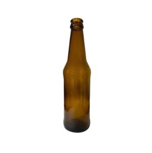 ขวดแก้วรีไซเคิล 330 ml - สีชา LOGO S